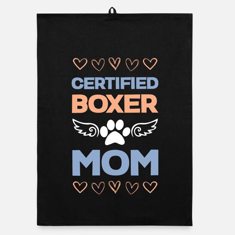 Certified Boxer Mom Organic dish towel
