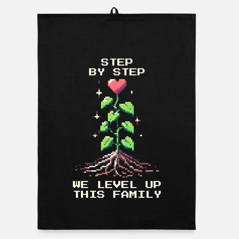 Step by Step: Level Up Family | Patchwork Organic dish towel
