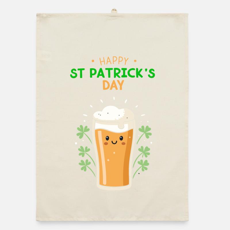 Frohes St. Patrick's Day Bier Organic Geschirrtuch