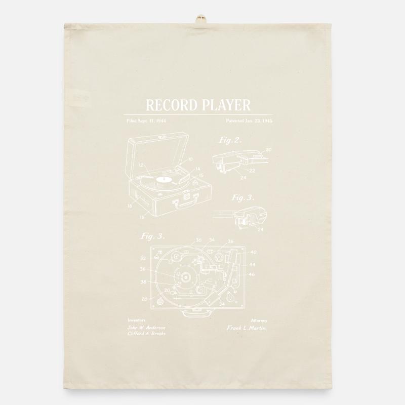 Plan de tourne-disque rétro Torchon bio