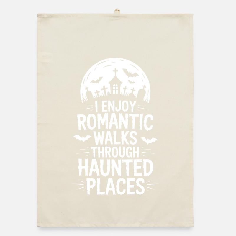 Horror Sprüche Romantisch Lustige Horror Geschenk  Organic Geschirrtuch