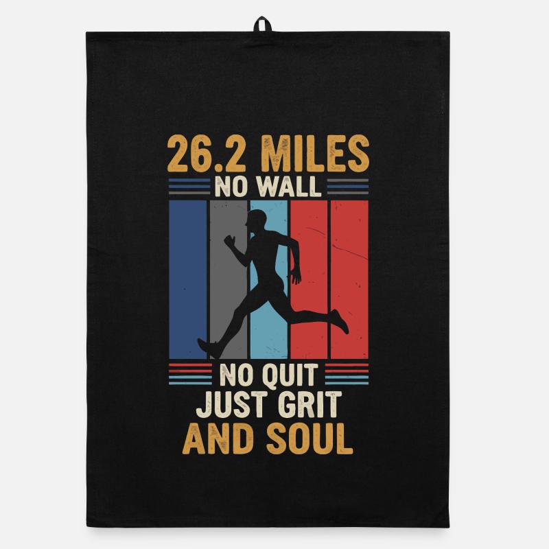 Marathon Runner 26.2 Miles Organic dish towel