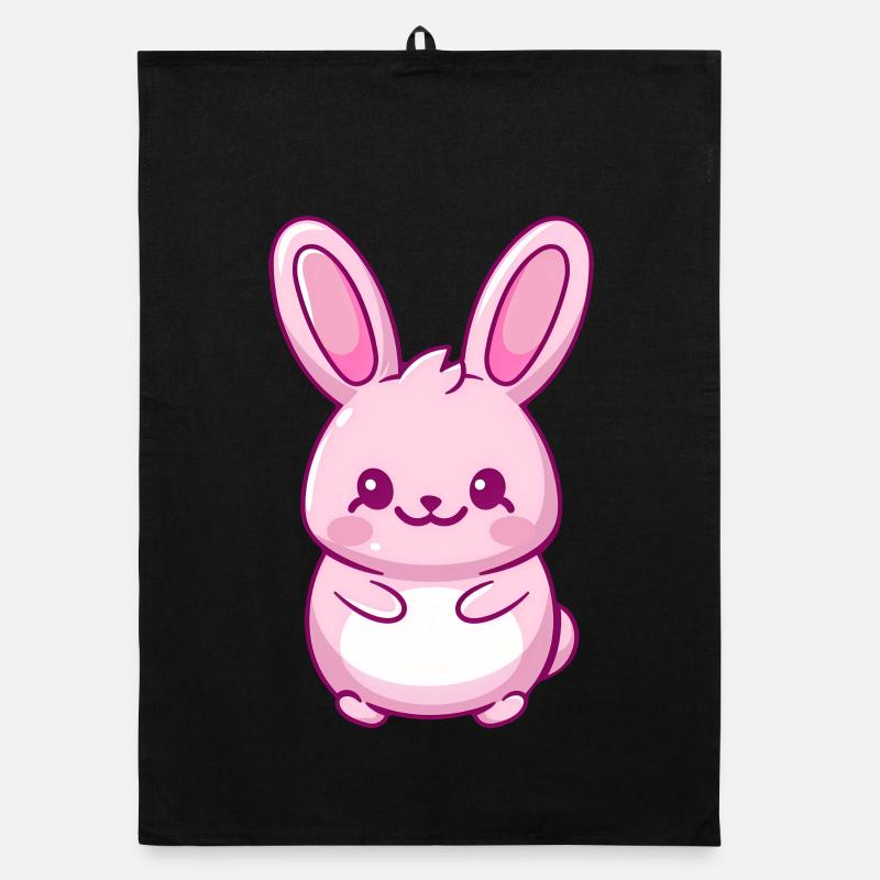 Cute kawaii bunny Organic dish towel