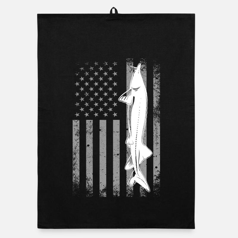 Drapeau de pêche à l’esturgeon Torchon bio