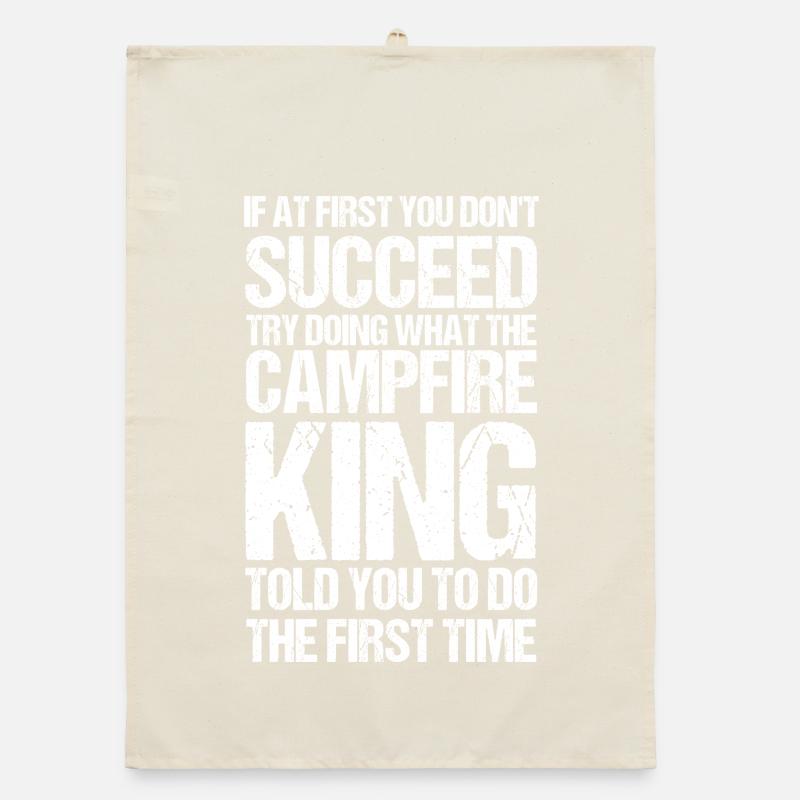 Camping Bonfire Camp Life Forest Camper Organic dish towel