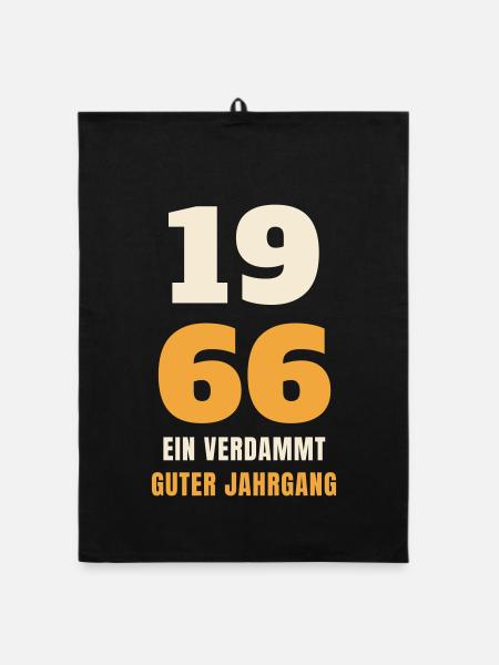 1966 Ein verdammt guter Jahrgang 60. Geburtstag - Organic Geschirrtuch - Schwarz - Vorne