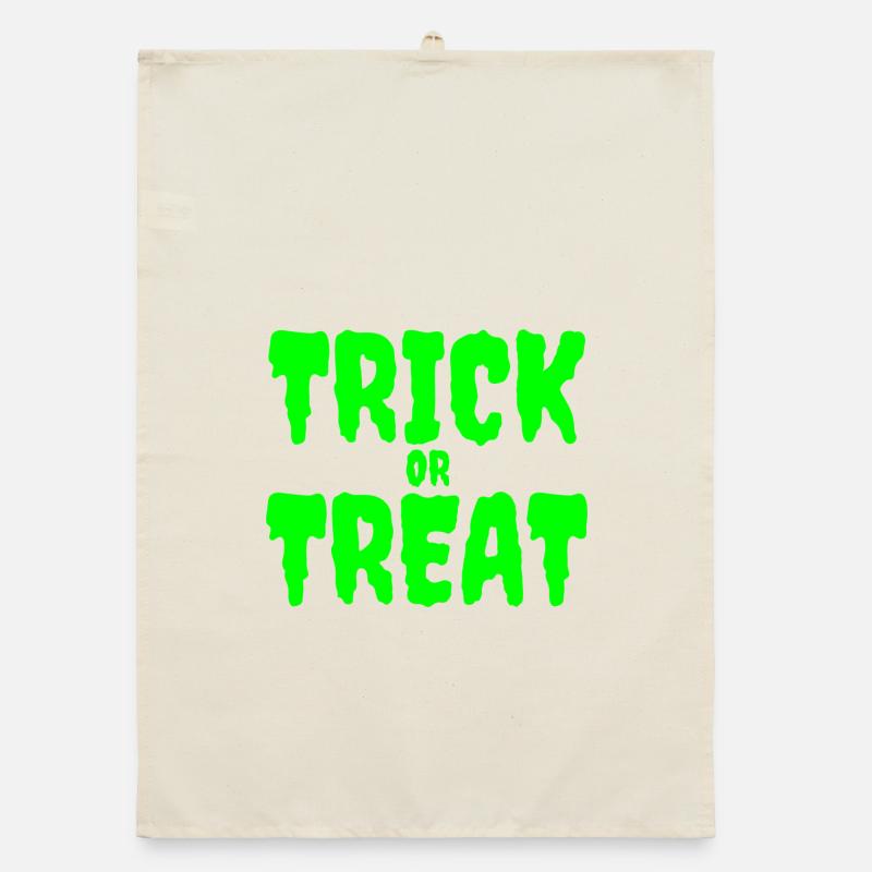 Im Dunkeln leuchtendes Süßes-oder-Saures-Design Organic Geschirrtuch