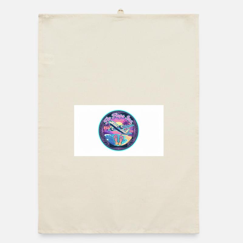Ailes et Plage Neon Retro Torchon bio