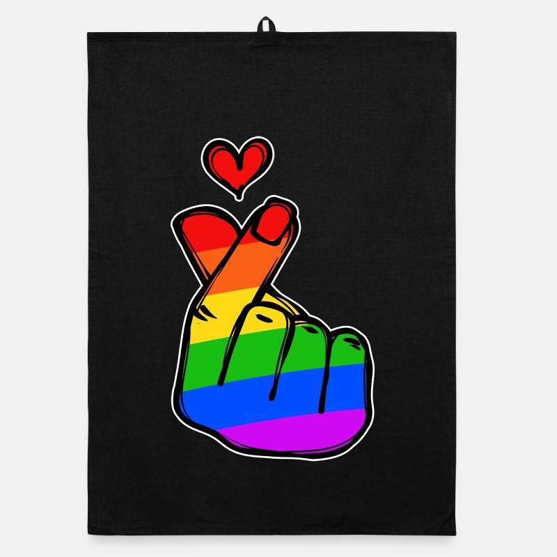 Peace Heart Love Rainbow Peace Movement Organic dish towel