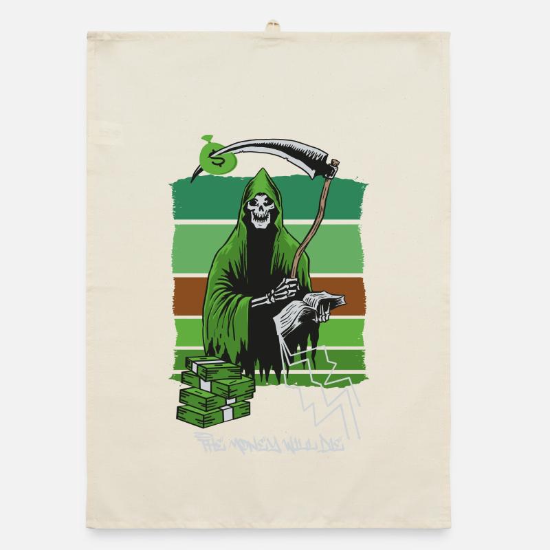 The Grim Reaper Organic dish towel