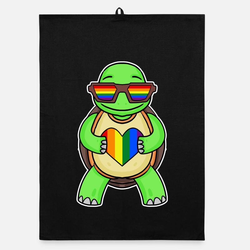 Rainbow Turtle Organic dish towel