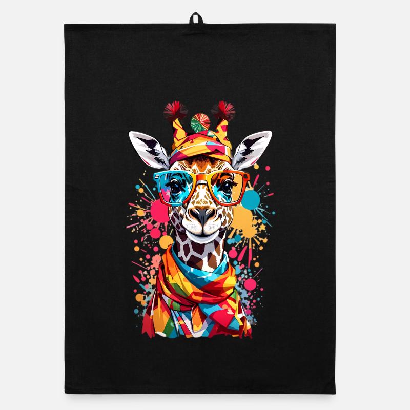 Cool giraffe Organic dish towel
