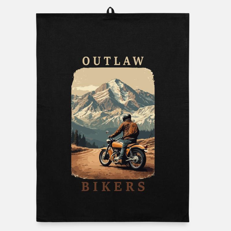 Geächtete Motorradfahrer Organic Geschirrtuch