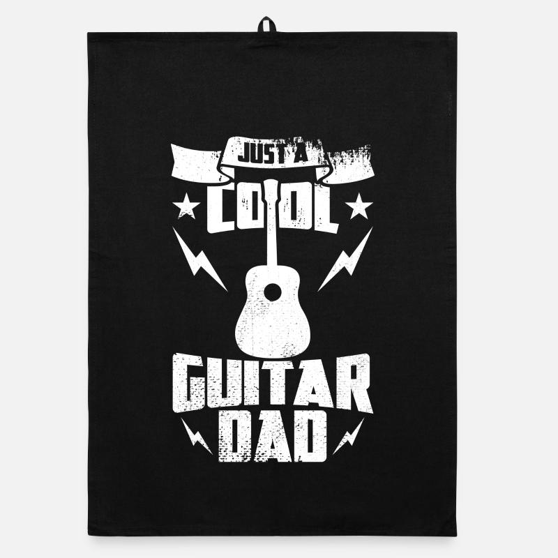 Cool Guitar Dad Organic dish towel