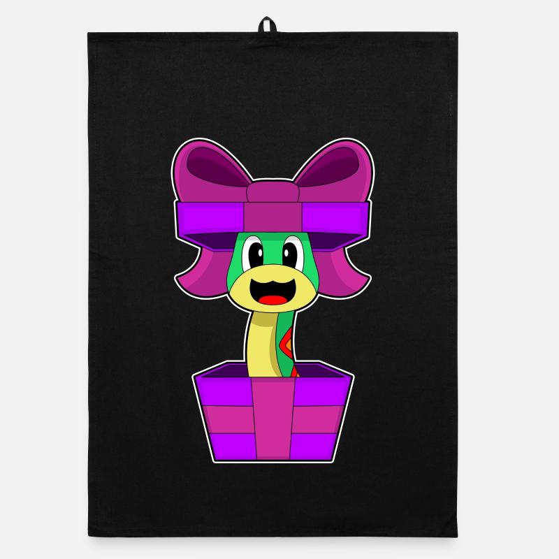 Snake Christmas Package Organic dish towel