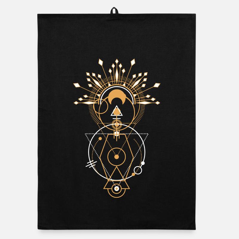 Mandala der Goldenen Heiligen Geometrie Organic Geschirrtuch