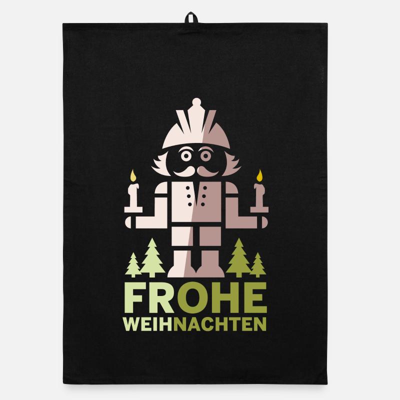 Nutcracker Merry Christmas Miner Fir Candle Organic dish towel