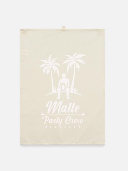 Strandurlaub Malle Party Crew - Organic Geschirrtuch - Natur - Vorne