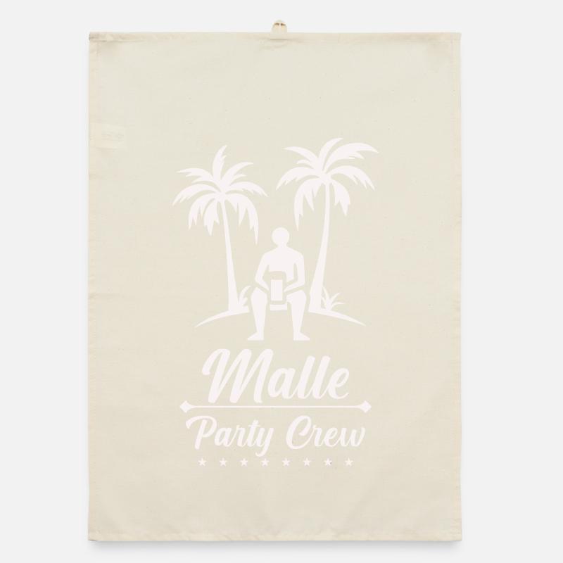 Beach Vacation Malle Party Crew Organic dish towel