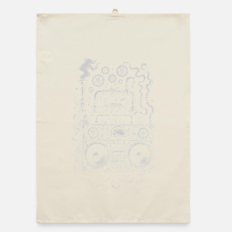 Steampunk Ghettoblaster-Zahnräder Organic Geschirrtuch