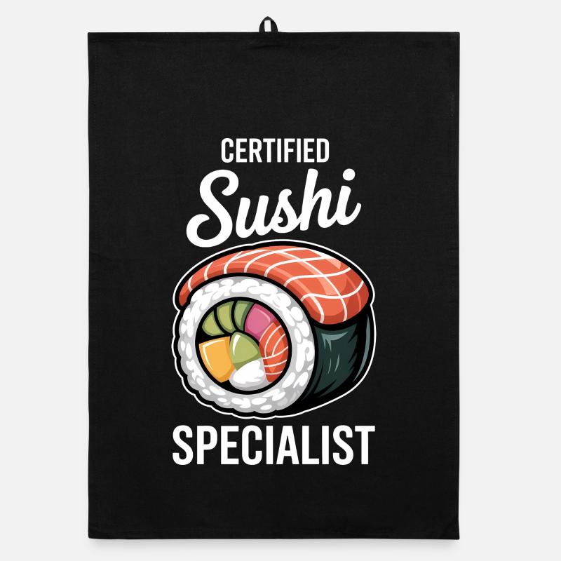 Sushi Saying Japanese Funny Sushi Gift Organic dish towel