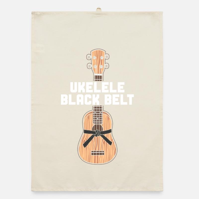 Hawaiian Ukulele Uke Ukulele Black Organic Geschirrtuch