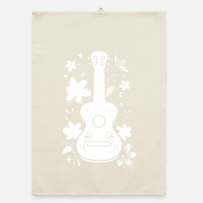 Ukulele Graphics Organic dish towel