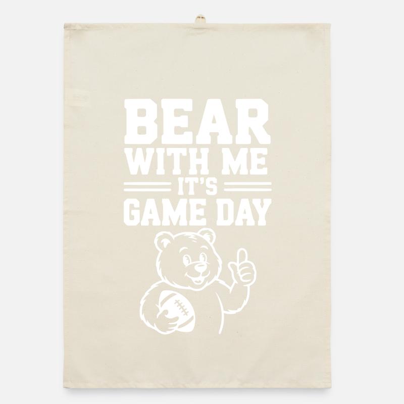 Bear With Me, It’s Game Day Organic dish towel