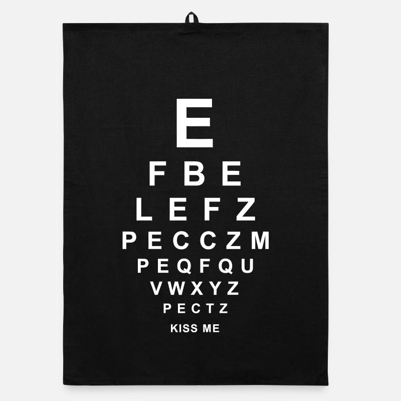 Eye Test - Kiss Me Organic dish towel