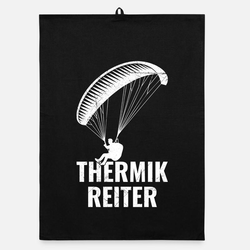 Gleitschirmflieger THERMIK REITER Lustiges Organic Geschirrtuch