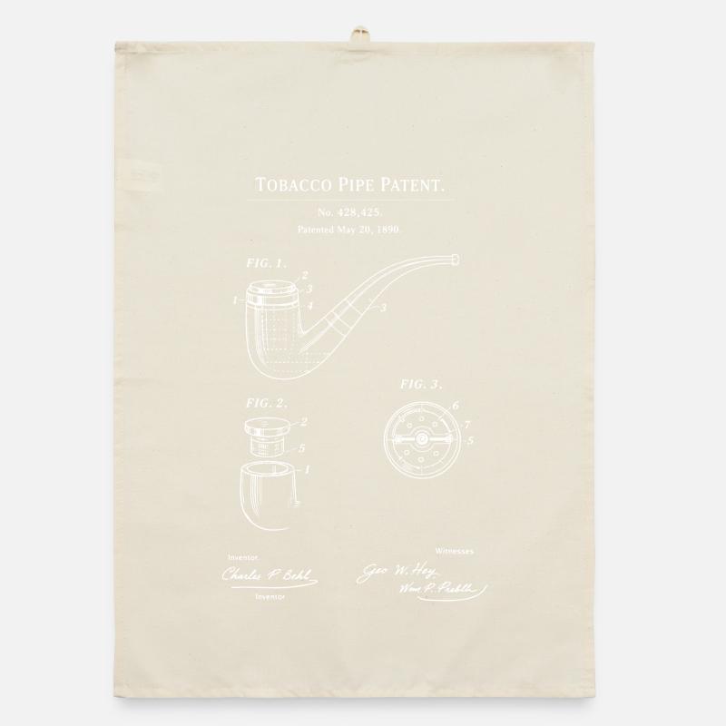 Plan de brevet pour pipe vintage Torchon bio