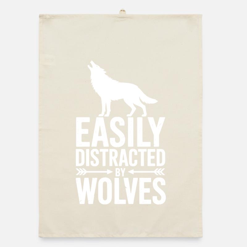 Wolf Sayings Wolves Funny Wolf Gift Organic dish towel