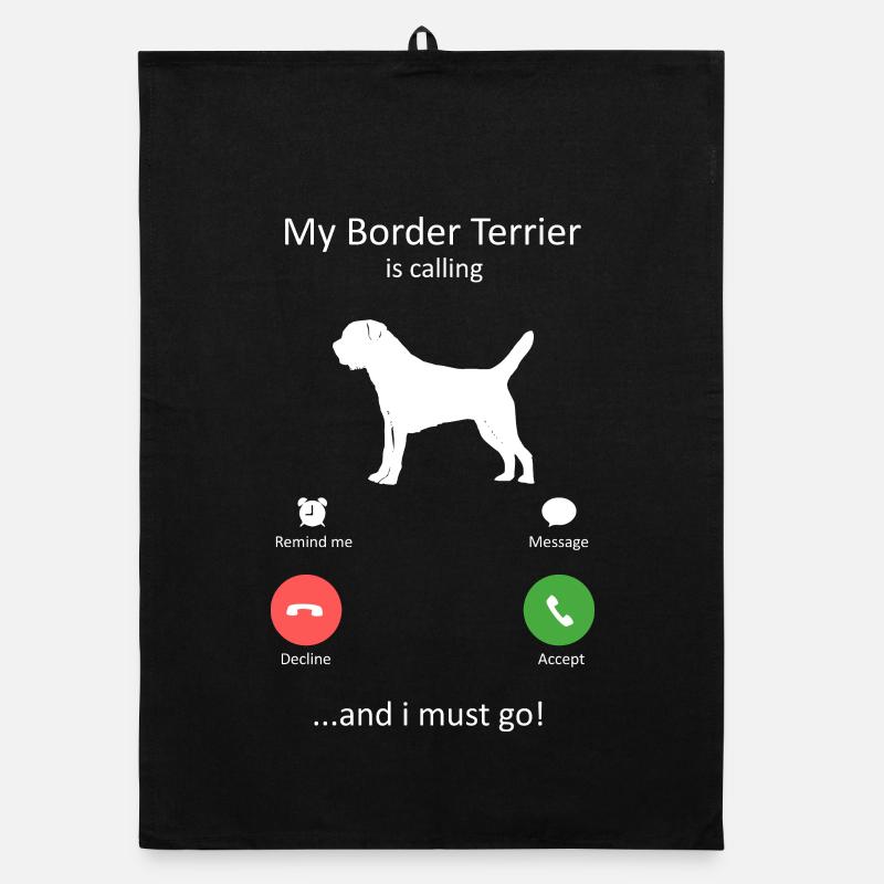 Loyale Border Terrier-Hunderasse ruft Organic Geschirrtuch