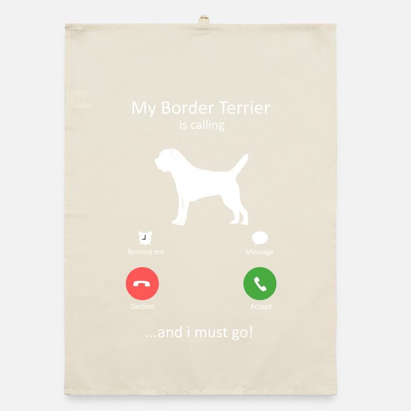 Loyale Border Terrier-Hunderasse ruft Organic Geschirrtuch