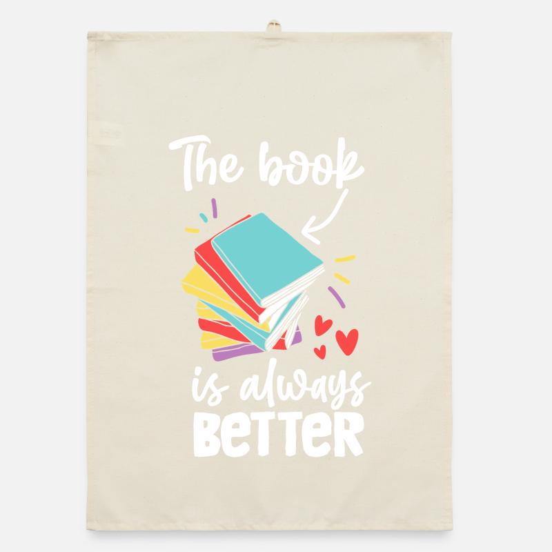 Das Buch ist immer besser Organic Geschirrtuch