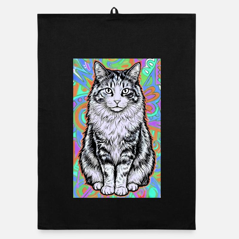 cat Organic dish towel