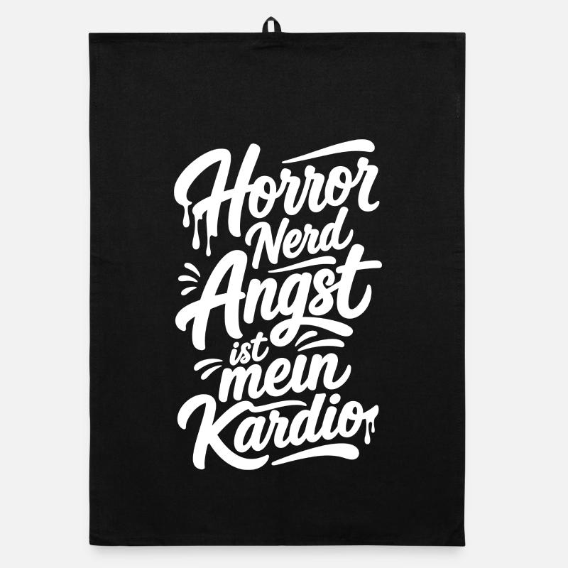 Horror Nerd Filmabend Comic Szene Organic Geschirrtuch