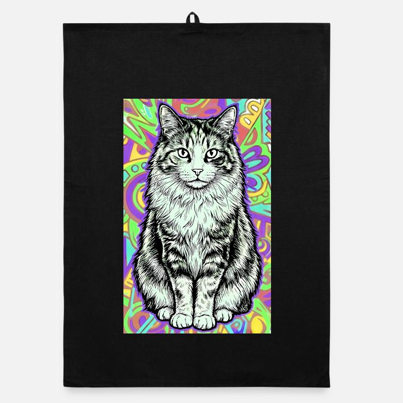 cat Organic dish towel