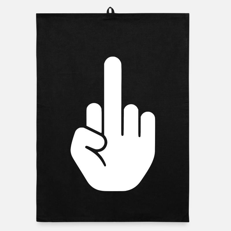 Middle finger Organic dish towel