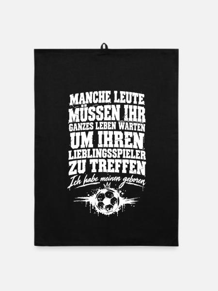 Geschenk für Mama Lieblingsspieler geboren - Organic Geschirrtuch - Schwarz
