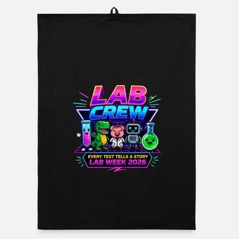 Lab Crew 2026: Comic Strip Lab Team Organic Geschirrtuch