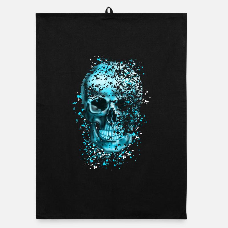 skull Organic dish towel