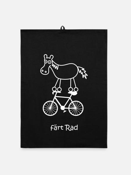 vélo, vélo, vélo - Torchon bio - noir - Devant