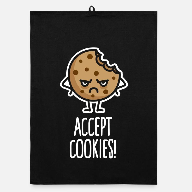 Lustige Programmierer Woke, Accept Cookies, Kekse Organic Geschirrtuch