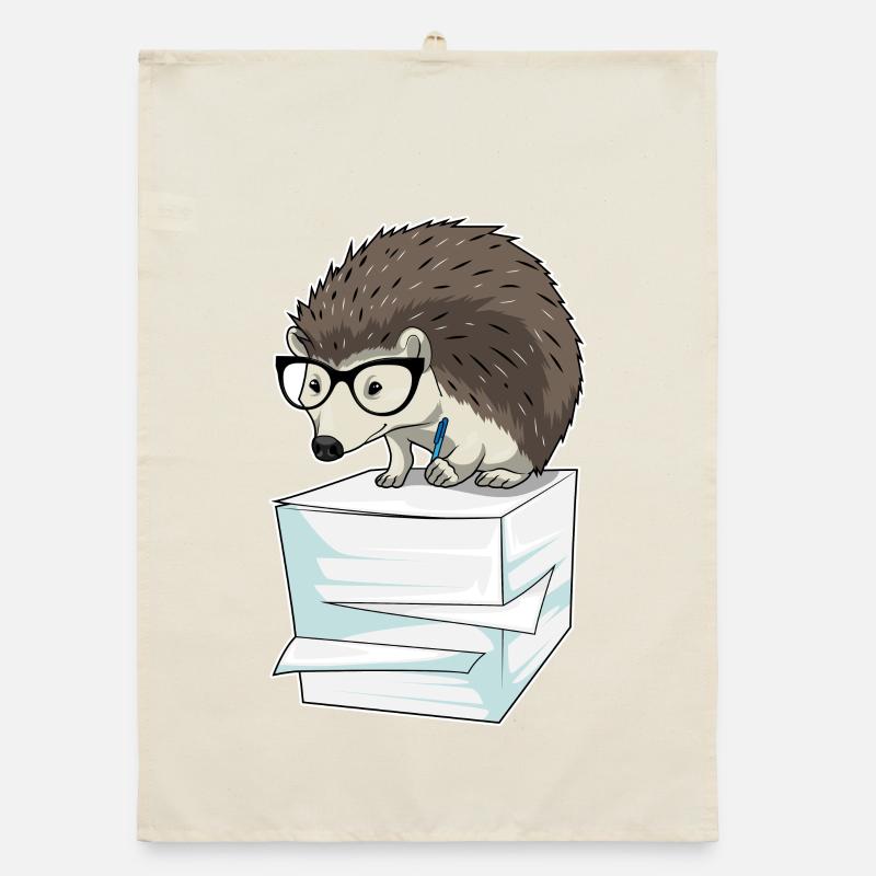 Hedgehog Secretary Paper Stack Office Organic dish towel