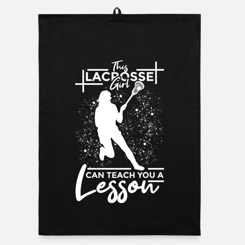 Lacrosse Mädchen Organic Geschirrtuch