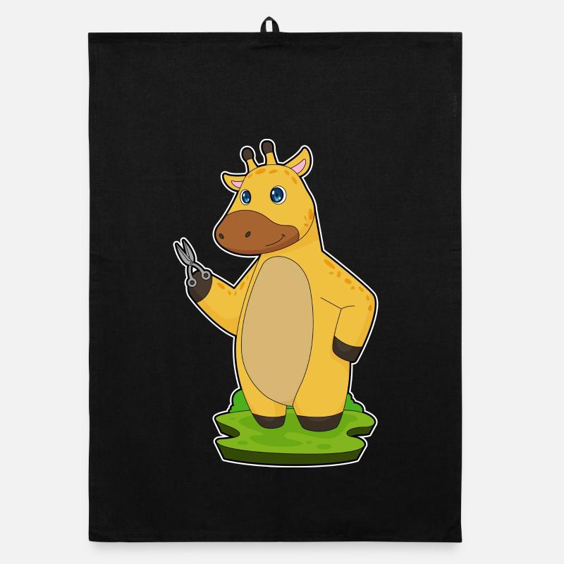 Ciseaux de coiffeur girafe Torchon bio