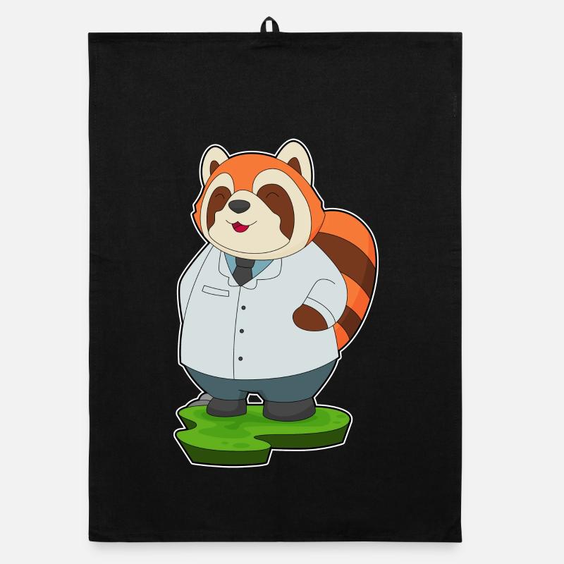 Roter Panda Arzt Organic Geschirrtuch