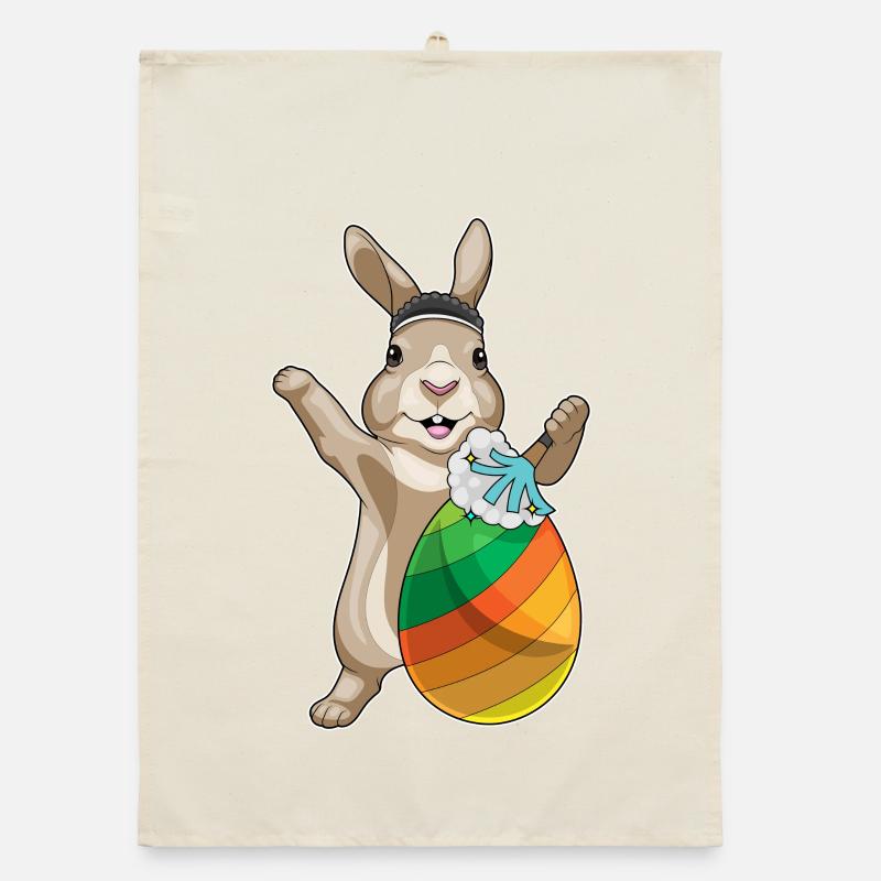 Nettoyage de Pâques des lapins de Pâques Torchon bio