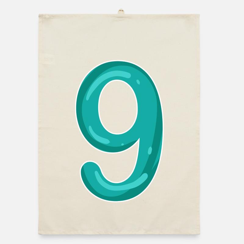 Numéro 9 - Neuf - 9 Motif Torchon bio